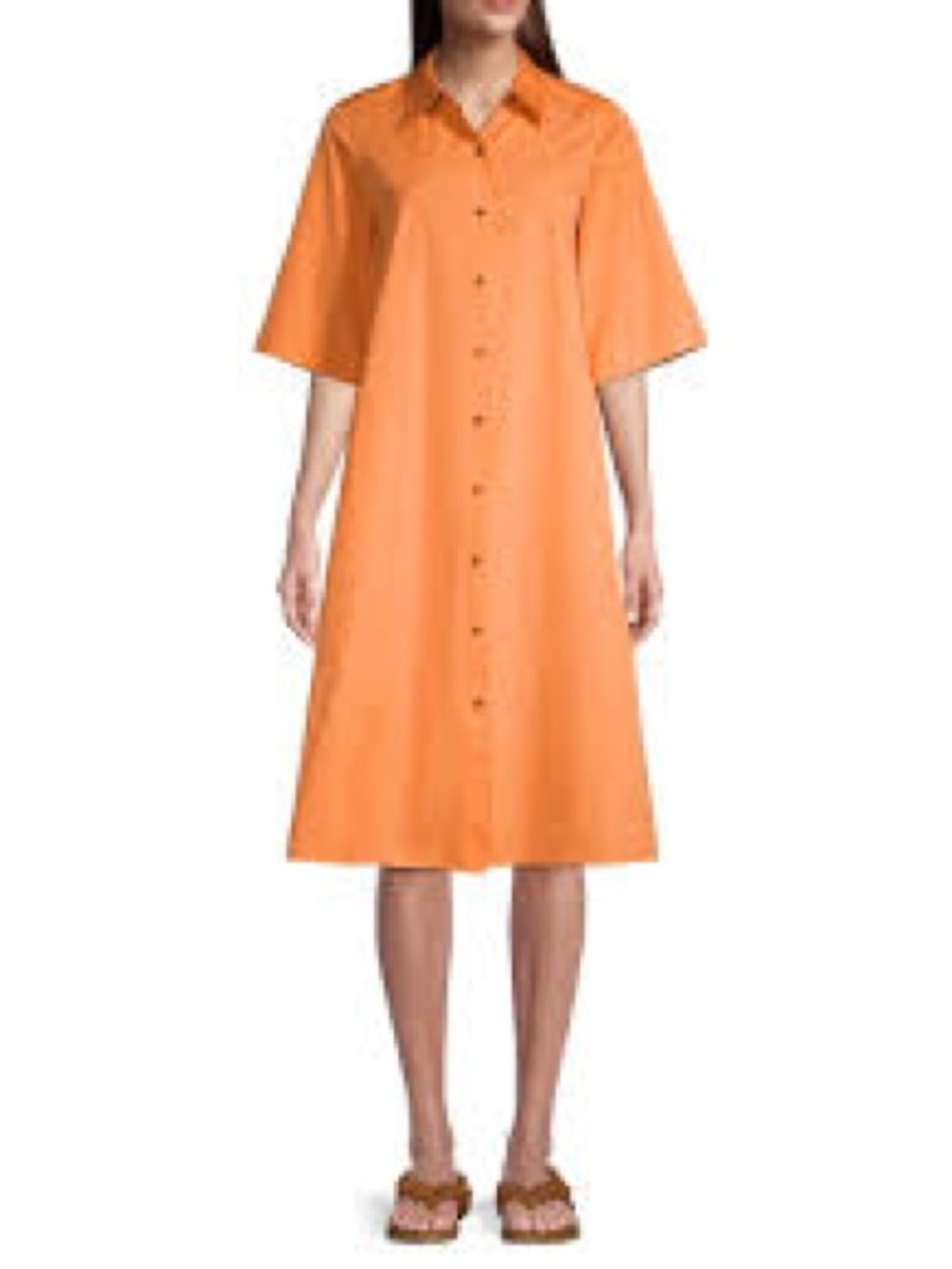 Lafayette 148 New York Sedwick Shirtdress Womens L Tanned Coral NWT Cotton